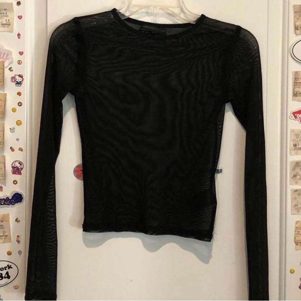 Black Mesh Long Sleeve Urban Outfitters